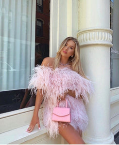 16 Feather Dresses that'll Elevate your spring party look
