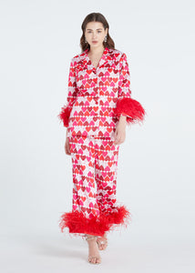 SGinstar Red heart pajamas set for valentine day pajamas holiday dress