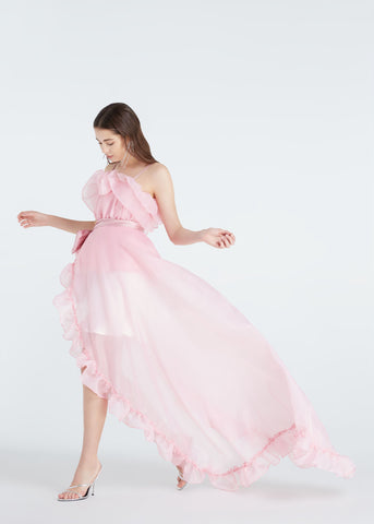 SGinstar Tisha dusty rose pink top and cape dress  for holiday party