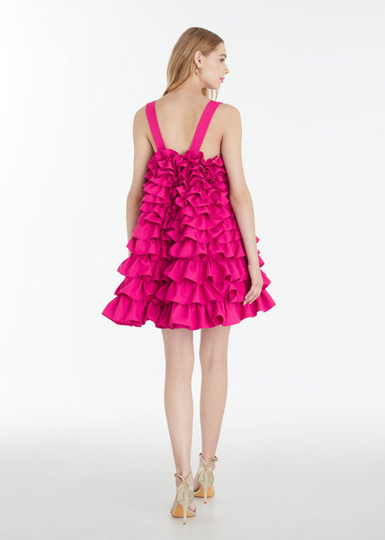 SGinstar  Jeanine Shocking Pink Ruffles Dress