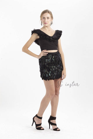 SGinstar Helen rooster feathers skirt