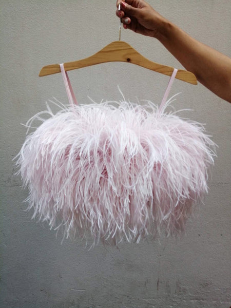 SGinstar Gina Pale Pink Feather Top