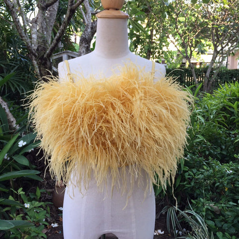SGinstar Gina Yellow Mustard Feather Top